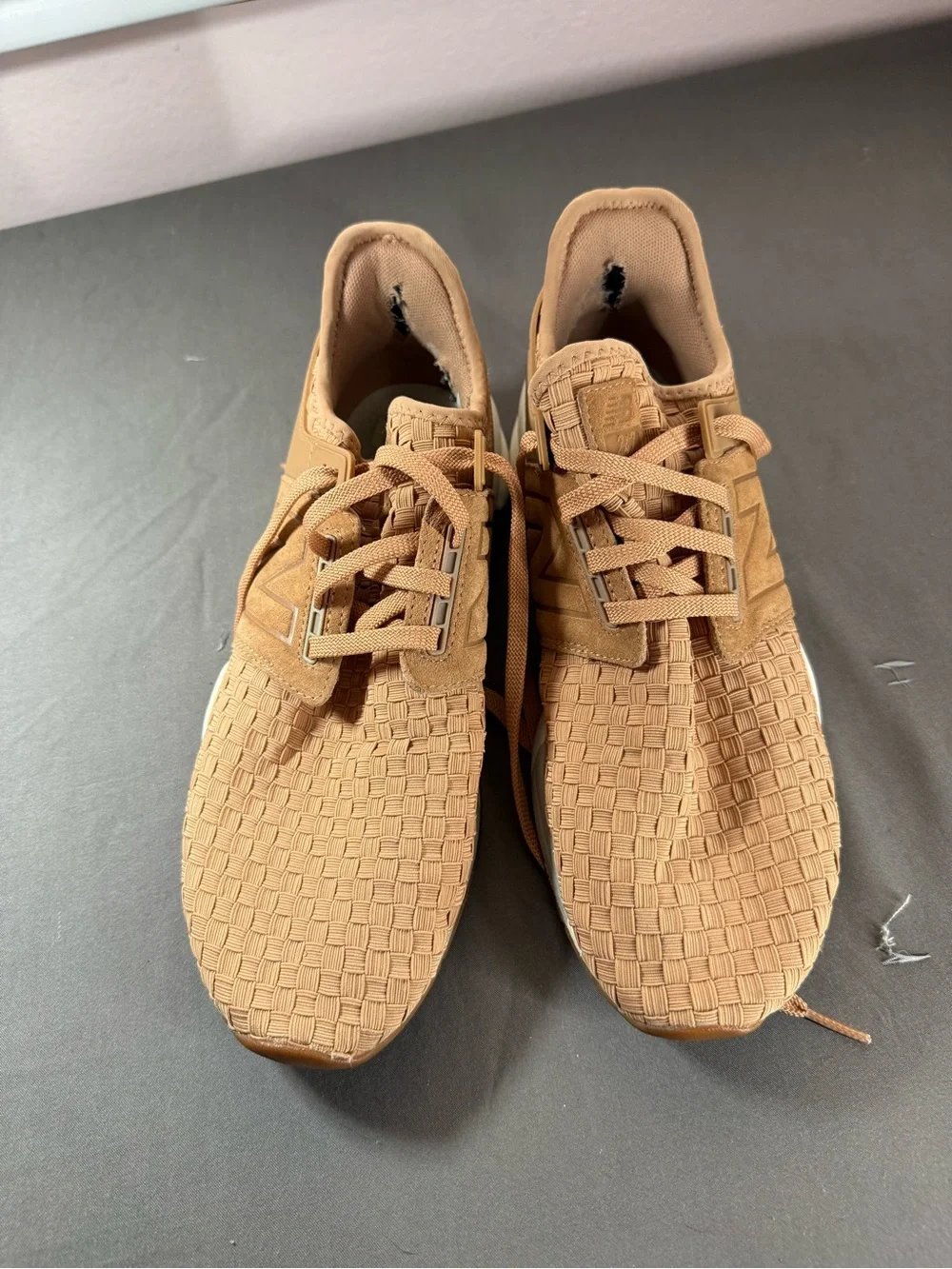 New Balance Woven Runner Sneakers - Camel/Tan